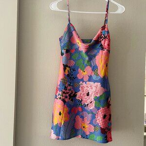 Beginning Boutique Multi Mini Slip Dress